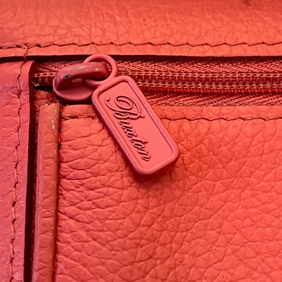 Vintage Buxton 1898 Genuine Leather Trifold Wallet Pink (Salmon) Snap/Zip/Credit - Picture 9 of 9